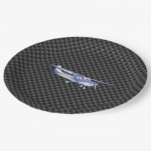 航空機クロームのようなセスナ黒炭素繊維 ペーパープレート (アングル)
