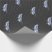 航空機クロームのようなセスナ黒炭素繊維 ラッピングペーパー (角)