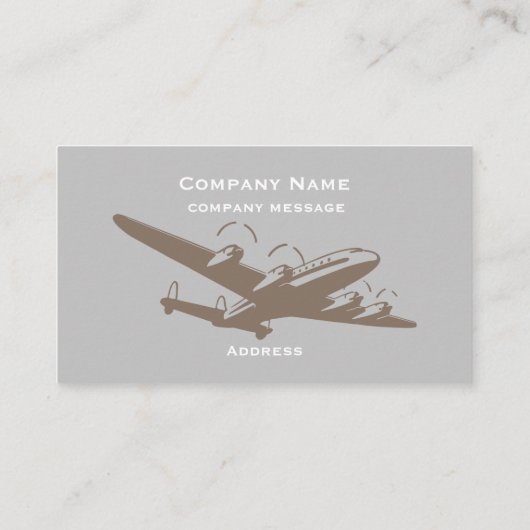 航空機グレーの名刺 名刺 (裏面)