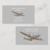 航空機グレーの名刺 名刺 (正面/裏面)