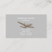 航空機グレーの名刺 名刺 (正面)