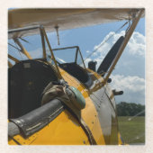 航空機コックピット写真クール、航空パイロットパパ ガラスコースター (正面)