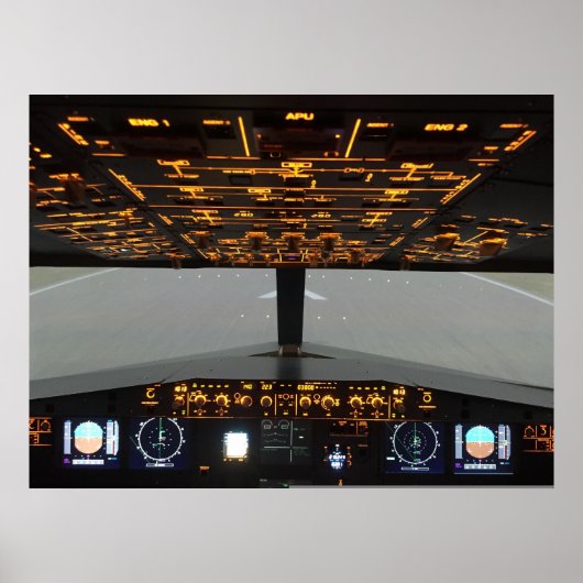 航空機コックピット ポスター (正面)
