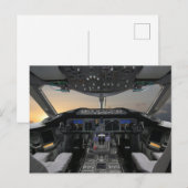航空機コックピット ポストカード (正面/裏面)