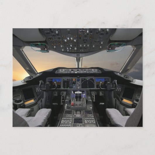 航空機コックピット ポストカード (正面)