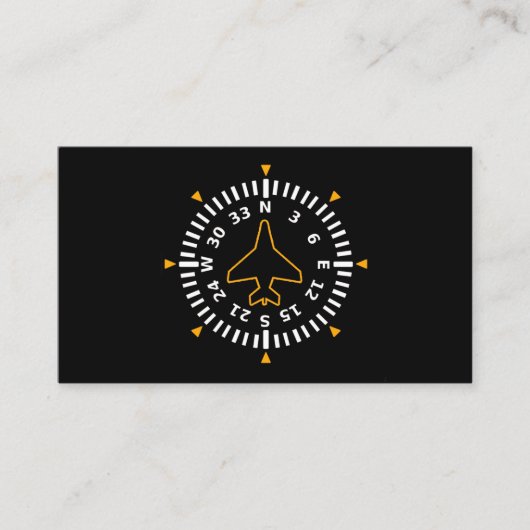 航空機コンパス飛行楽器 名刺 (正面)