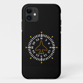 航空機コンパス飛行楽器 iPhone 11 ケース