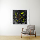 航空機コンパス タペストリー (インサイチュ(横))