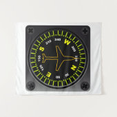 航空機コンパス タペストリー (正面(横))