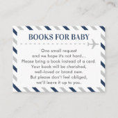 航空機シャワーリクエスト用男の赤ちゃん旅行簿 エンクロージャーカード (正面)