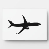 航空機ジェットライナーのカスタマイズ黒いフライト色 フォトプラーク (正面)