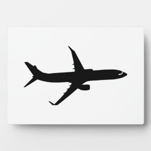航空機ジェットライナーのカスタマイズ黒いフライト色 フォトプラーク