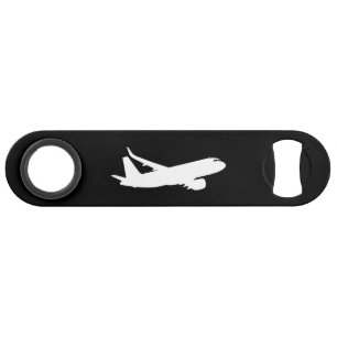航空機ジェットライナーシルエッ飛んでいるト黒デコー スピード栓抜き