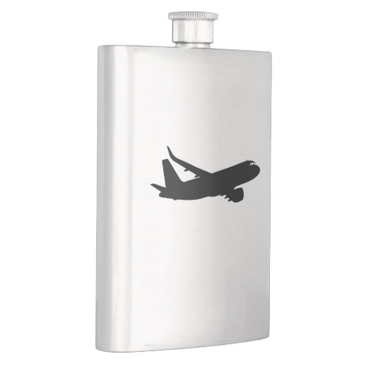 航空機ジェットライナーブラックシルエットへカスタマイズ フラスク (右)