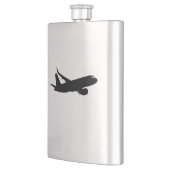 航空機ジェットライナーブラックシルエットへカスタマイズ フラスク (左)