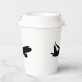 航空機ジェットライナーブラックシルエットへカスタマイズ 紙コップ (右)