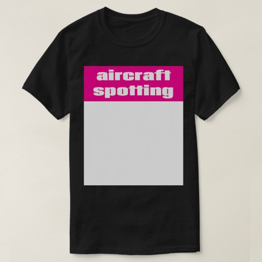 航空機スポッティング Tシャツ (デザイン正面)