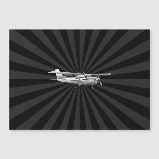 航空機セスナシルエット飛んでいる日が差すことデコール (正面)