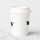 航空機セスナブラックシルエットデコ飛んでいるール 紙コップ (右)