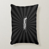 航空機セスナ飛んでいるシルエットブラックバースト アクセントクッション (正面(垂直))