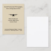 航空機ドローン写真モダン名刺 名刺 (正面/裏面)