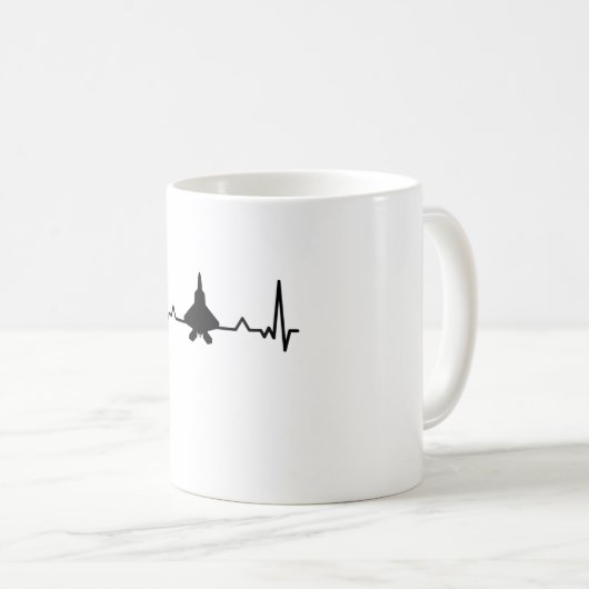 航空機ハートビートファイターのジェットギフト コーヒーマグカップ (正面右)