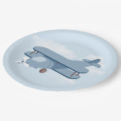 航空機パイロットボーイ誕生日 ペーパープレート (アングル)