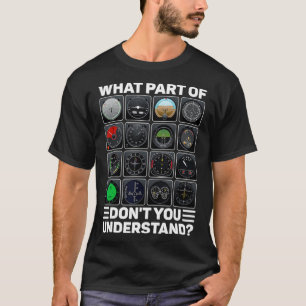 航空機パイロット用具楽器 Tシャツ