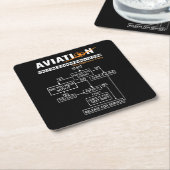 航空機パイロット航空事故射撃、 発砲ガイド スクエアペーパーコースター (アングル)