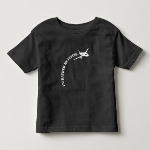航空機パイロット飛んでいる飛行機航空愛好者 トドラーTシャツ