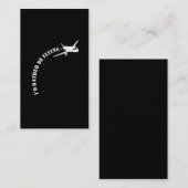 航空機パイロット飛んでいる飛行機航空愛好者 名刺 (正面/裏面)