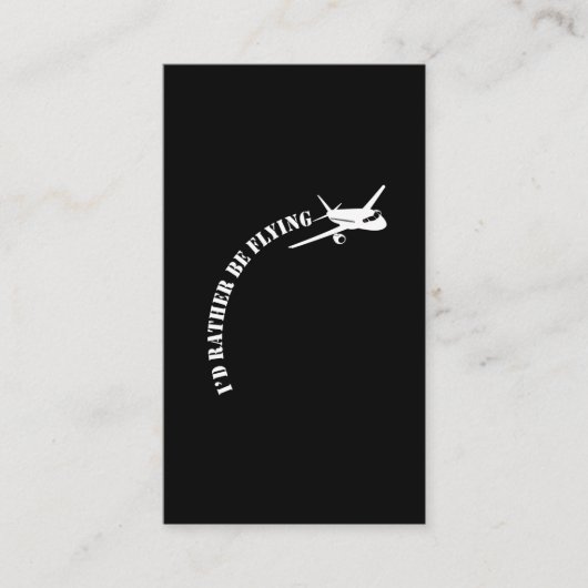 航空機パイロット飛んでいる飛行機航空愛好者 名刺 (正面)