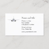 航空機パイロット 名刺 (裏面)