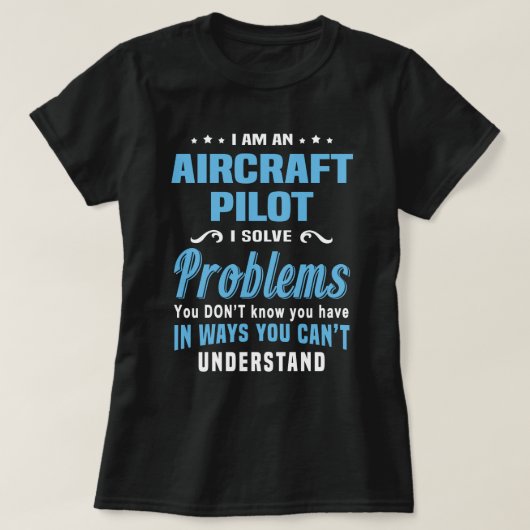 航空機パイロット Tシャツ (デザイン正面)