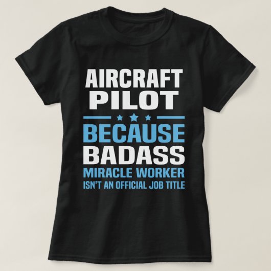 航空機パイロット Tシャツ (デザイン正面)