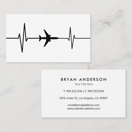 航空機パルス名刺 名刺 (正面/裏面)