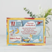 航空機パーティの招待状 招待状 (スタンド正面)