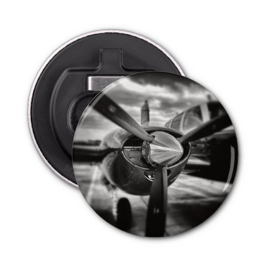 航空機プロペラ白黒 栓抜き (正面)