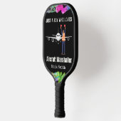 航空機マーシャラーただの男の子おもしろいことわざ引用文 ピックルボールラケット (左)