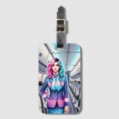 航空機乗務員#1 ラゲッジタグ (正面縦)