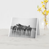 航空機乗組員106ランカスター爆撃機RAF カード (黄色い花)