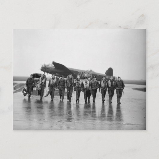 航空機乗組員106ランカスター爆撃機RAF ポストカード (正面)