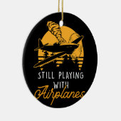 航空機付遊き静止RC飛行機パイロットリモート セラミックオーナメント (右)