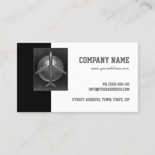 航空機会社金属エアバス世界旅行カード 名刺 (正面)