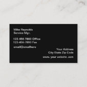 航空機修理整備士事業 名刺 (裏面)