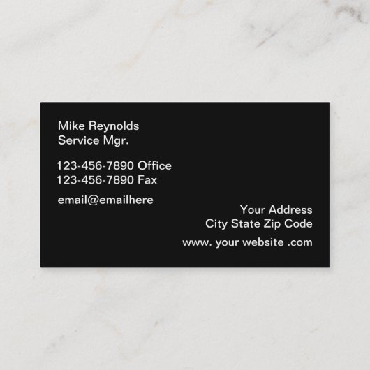 航空機修理整備士事業 名刺 (裏面)