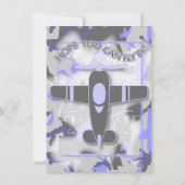 航空機偽装誕生日招待状 招待状 (裏面)