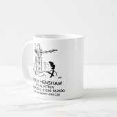 航空機器と衛星ディッシュ機器のプロモーション コーヒーマグカップ (正面左)