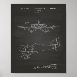 航空機型1932年特許技術シャルボード ポスター