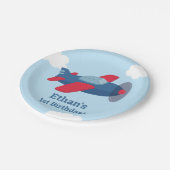 航空機子供の誕生日パーティー用品 ペーパープレート (アングル)